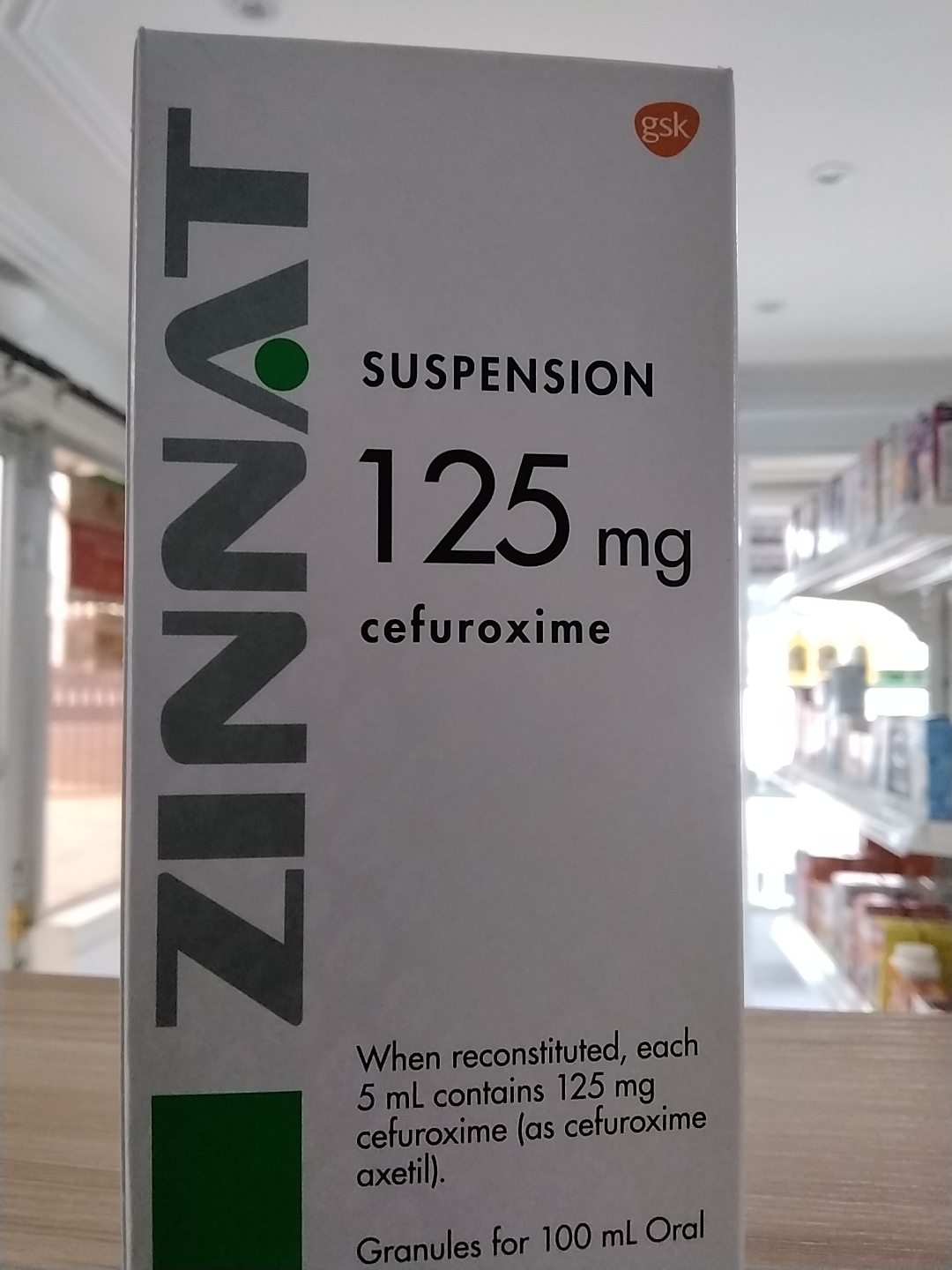 Zinnat 125mg  suspension